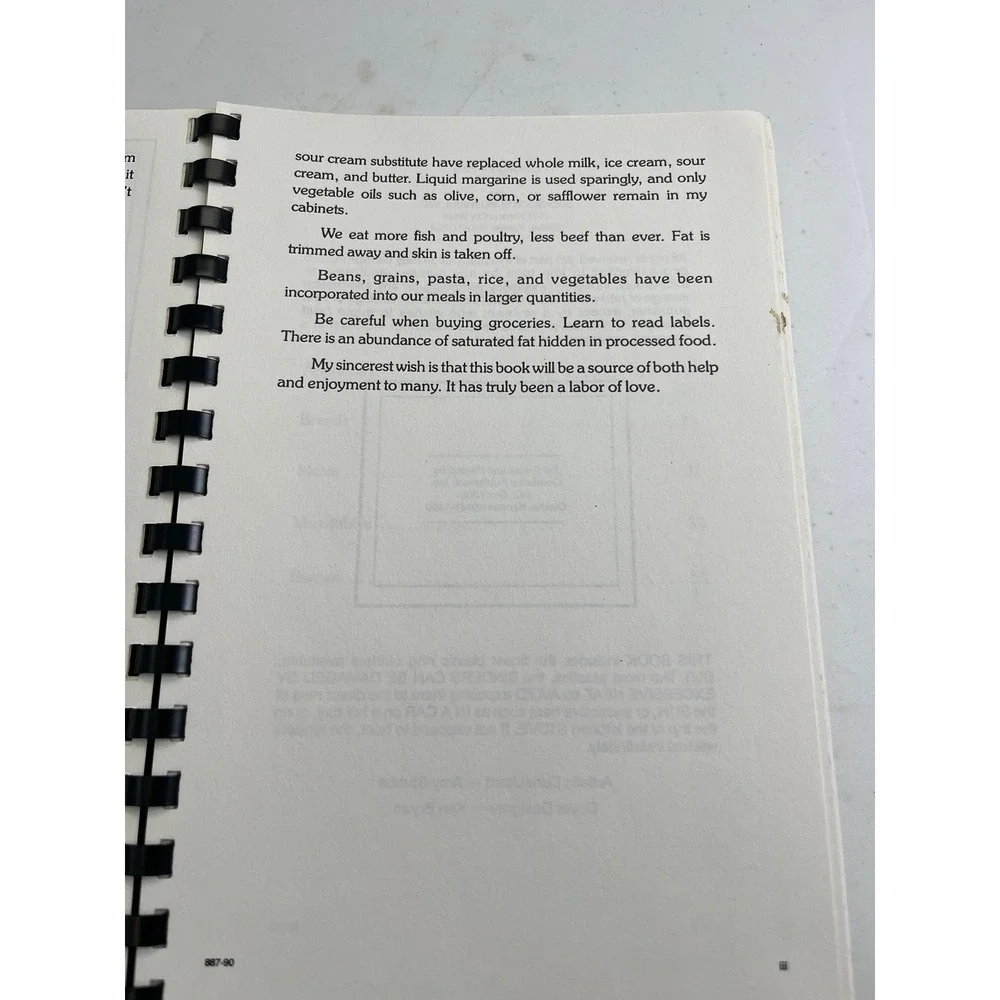 Southern Healthy Heart Cookbook Sue Bentley 1990 Spiral Bound Vintage Recipes